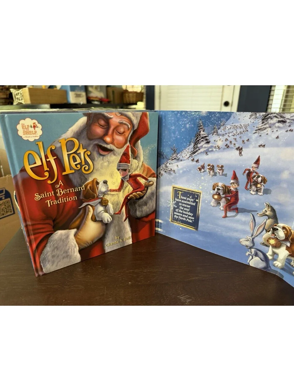 Elf Pets St. Bernard Plush Saint Bernard Tradition and Book Elf on the Shelf NEW